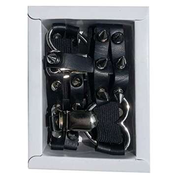 YunPeng Women's Leather Heart Garters - Stylish & Adjustable