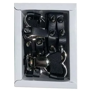 YunPeng Women's Leather Heart Garters - Stylish & Adjustable