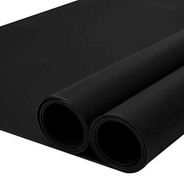 wellhouse 23.6" by 15.7" Extra Large Mulitpurpose Silicone Nonstick Pastry Mat Countertop Protector Heat Resistant Nonskid Table Mat (Black-2pcs)