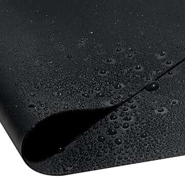 wellhouse 23.6" by 15.7" Extra Large Mulitpurpose Silicone Nonstick Pastry Mat Countertop Protector Heat Resistant Nonskid Table Mat (Black-2pcs)