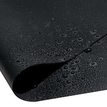 wellhouse 23.6" by 15.7" Extra Large Mulitpurpose Silicone Nonstick Pastry Mat Countertop Protector Heat Resistant Nonskid Table Mat (Black-2pcs)