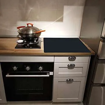 wellhouse 23.6" by 15.7" Extra Large Mulitpurpose Silicone Nonstick Pastry Mat Countertop Protector Heat Resistant Nonskid Table Mat (Black-2pcs)