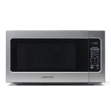 Farberware 1100W 2.2 cu ft Countertop Microwave Oven With Smart Sensor, LED Lighting, Child Lock - P...