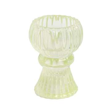 Talking Tables Small Light Green Glass Candle Holder for Candlesticks or Tea Lights | Decorative Easter Table Decorations, One Size, (Boho-GRN-SMLCNDLHOLD)