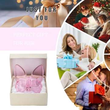 Kanpura Pink Crystal Butterfly Figurine - Handcrafted Delight