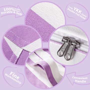 Wekapo Stuffed Animal Storage Bean Bag Chair Cover for Kids | Stuffable Zipper Beanbag for Organizing Children Plush Toys Large Premium Cotton Canvas