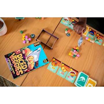 KTBG Diced Veggies Family Friendly Dice Slicing Game for Deliciously Healthy Fun, for 2-4 Players an...