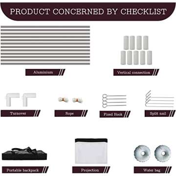 Projector Screen and Stand 16:9 HD 4K Large Outdoor Projector Screen Portable Projection Movie Screen with Carry Bag for Home Theater Backyard Cinema Travel Foldable Anti Crease Windproof