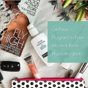 Neutrogena Oil Free Daily Long Lasting Facial Moisturizer & Neck Cream - Non Greasy, Oil Free Moisturizer Won't Clog Pores - SPF 15 Sunscreen & Glycerin, 4 fl. oz