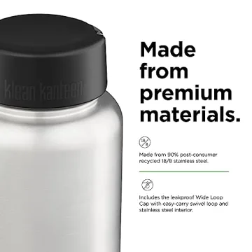 Klean Kanteen 40oz Stainless Steel Wide Mouth Water Bottle