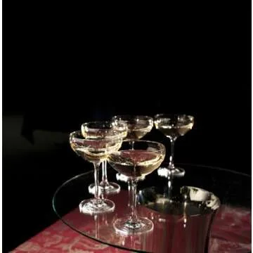 SCHOTT ZWIESEL Bar Special Champagne Bowl (Set of 6), Elegant Champagne Glasses, Dishwasher-Safe Tritan Crystal Glasses, Made in Germany (9.5 Ounce)