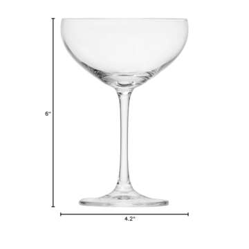 SCHOTT ZWIESEL Bar Special Champagne Bowl (Set of 6), Elegant Champagne Glasses, Dishwasher-Safe Tritan Crystal Glasses, Made in Germany (9.5 Ounce)