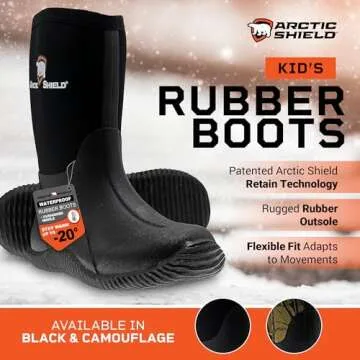 Kids Rain Boots - Outdoor Waterproof & Insulated Winter Boots for Girls & Boys - Unisex Kids Snow Bo...