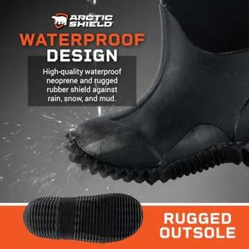 Kids Waterproof Insulated Winter Rain Boots for Outdoor Fun
