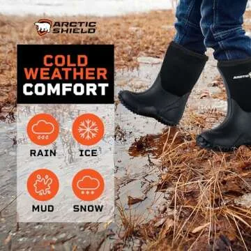Kids Waterproof Insulated Winter Rain Boots for Outdoor Fun