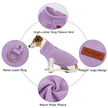 Pedgot 3 Pack Winter Dog Clothes Set Dog Hoodies with Pocket Dog Knitwear Sweater Dog Fleece Vest Pullover Dog Coat Cozy Dog Outfit Large