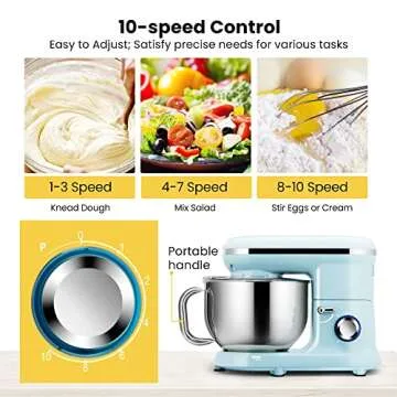 VIVOHOME 660W 10 Speed Stand Mixer - Ultimate Kitchen Helper