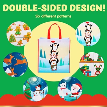 JOYIN 12 PCS Christmas Tote Bags for Holiday Shopping