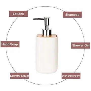 Wodlo Ceramic Bathroom Accessories Set - Luxurious 4-Piece Set