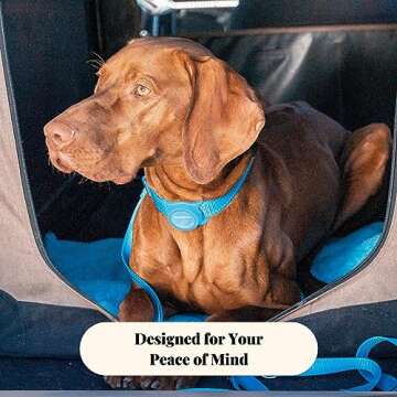 PAWBLEFY Personalized Airtag Dog Collar Holder Compatible with Apple Airtags - Customized with Name and Phone Number GPS Tracker Holder on Small Medium and Large Dog, cat pet Collars