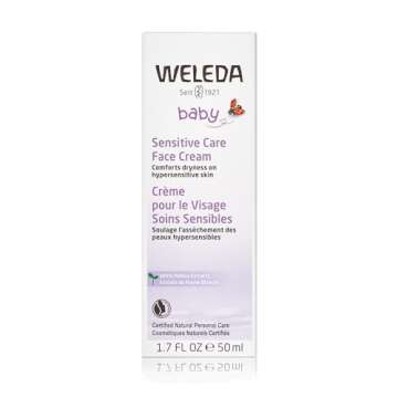 Weleda Baby Sensitive Care Face Cream, 1.7 Fluid Ounce - Gentle Moisturizer with White Mallow, Pansy...