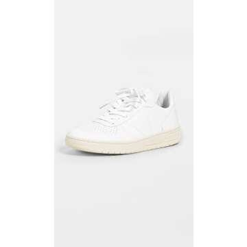VEJA Women's V-10 Sneaker, Full White, 4