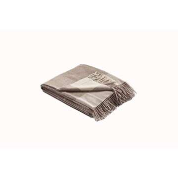 Contemporary Home Living 5.75' X 4.25' Brown Merino Wool Throw Blanket