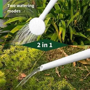 Decwxon Watering Can for Indoor Plants Garden Flower, Modern Outdoor Plants Small Watering Can,Detachable Long Spout Water can 1.8L 60oz 1/2 Gallon (White)