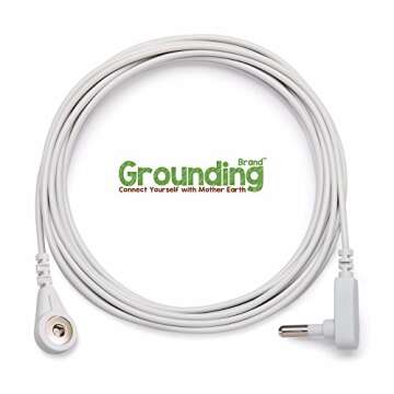 Grounding Brand Fitted Twin XL Size Sheet with Earth Connection Cable, 400TC Conductive Mat with Pure Silver Thread for Better Sleep and Healthy Earth Energy, Rich Grey