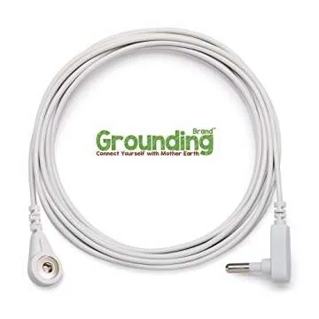 Grounding Brand Fitted Twin XL Size Sheet with Earth Connection Cable, 400TC Conductive Mat with Pure Silver Thread for Better Sleep and Healthy Earth Energy, Rich Grey