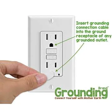 Grounding Brand Fitted Twin XL Size Sheet with Earth Connection Cable, 400TC Conductive Mat with Pure Silver Thread for Better Sleep and Healthy Earth Energy, Rich Grey