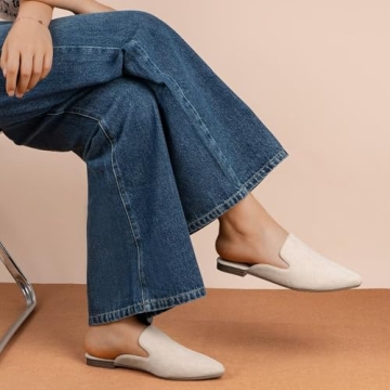 MUSSHOE Comfortable Pointed Toe Mules for Women
