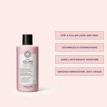 Maria Nila Pure Volume Conditioner 10.1 Fl Oz, Enriched with Vitamin B5 for Fullness and Moisture, 1...