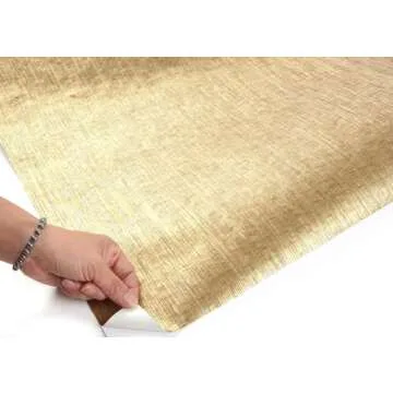 ROSEROSA Self-Adhesive Faux Metal Wallpaper for Home