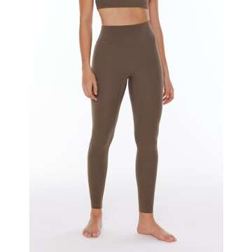 ENERBLOOM Workout Yoga Leggings for Women High Waisted Compression Pants 25"/28" Cream Feeling Tight...