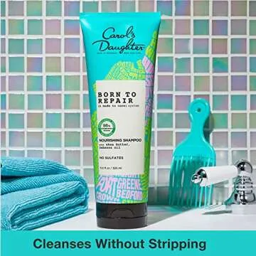 Carol's Daughter Born To Repair Nourishing Shampoo, Sulfate-Free Hair Care for Curly Hair with Shea ...