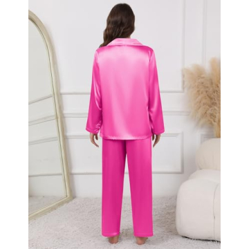 Ekouaer Silk Pajama Set Cotton PJs for Women