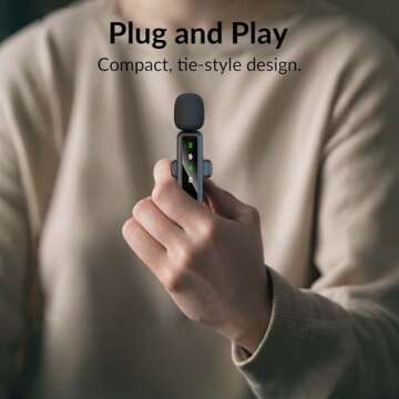 Mini Wireless Lavalier Microphone for iPhone, 2 Pack