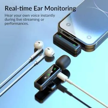 Mini Wireless Lavalier Microphone for iPhone, 2 Pack