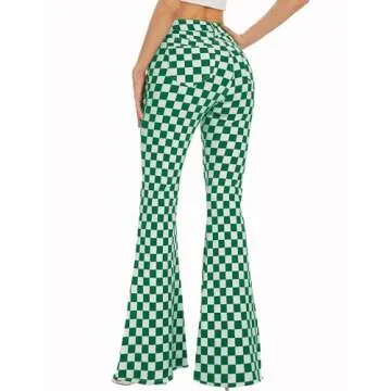 Shop Odefou Plaid Flare Jeans for Women - Stylish Comfort