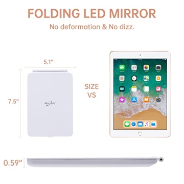 Portable LED Makeup Mirror with Rechargeable Lighting