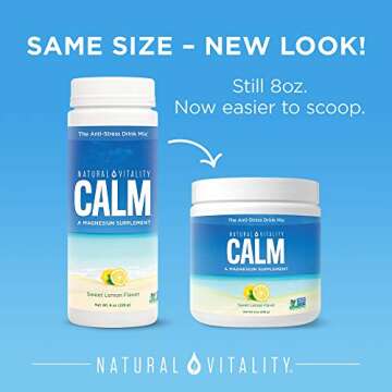 Natural Vitality Sweet Lemon Flavor Magnesium Anti-Stress Drink Mix, 8 Oz