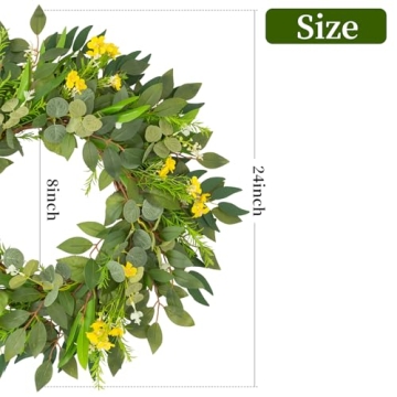 Fuasozy Eucalyptus Wreath for Year-Round Home Decor
