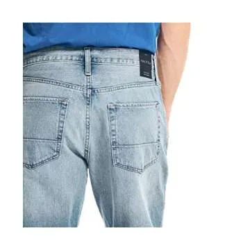 Nautica mens Loose Fit 5 Pocket Pant Jeans, Hook Line Blue, 33W x 30L US