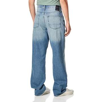 Nautica mens Loose Fit 5 Pocket Pant Jeans, Hook Line Blue, 33W x 30L US