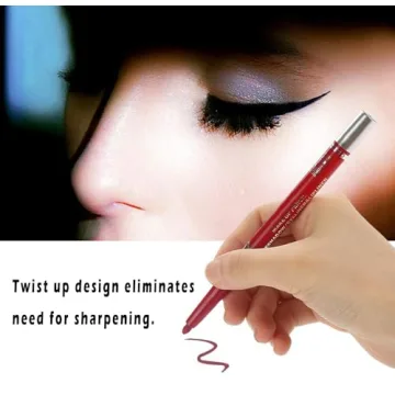 Retractable Colored Eyeliner Pencils - 12 Vibrant Shades