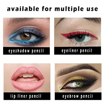 Retractable Colored Eyeliner Pencils - 12 Vibrant Shades