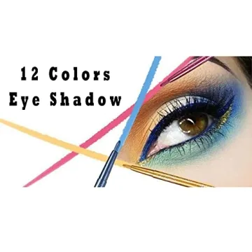 Retractable Colored Eyeliner Pencils - 12 Vibrant Shades