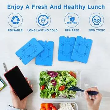 OUTXE Ice Packs for Lunch Box 4-Pack - Keep Food Fresh and Cold