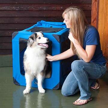 Pet Gear 3 Door Portable Soft Crate, Folds Compact for Travel in Seconds No Tools Required, Comes wi...